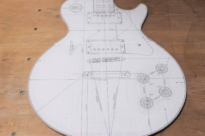 レスポール用テンプレート（冶具）の製作 – ギターの花道